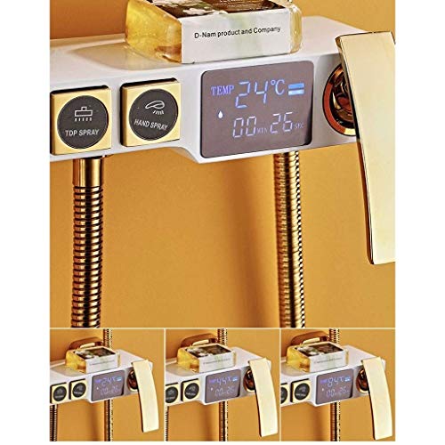Shower System, Column Shower Bath Intelligent Digital Display Shower Set, LCD Screen Modern Design Shower Set Wall Mount miniatura 5