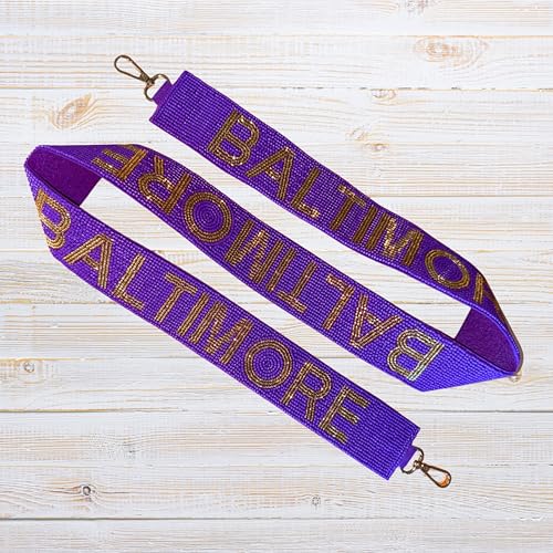 Correa para monedero de 49 pulgadas con letras doradas estilo Baltimore 4