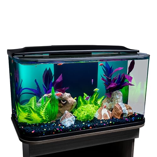 GloFish Glass Aquarium Kit, 20 Gallons, Includes Premium Blue, LE...