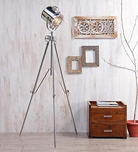 Royal Nautical Handmade Steel Tripod with Light Spot Floor Lamp