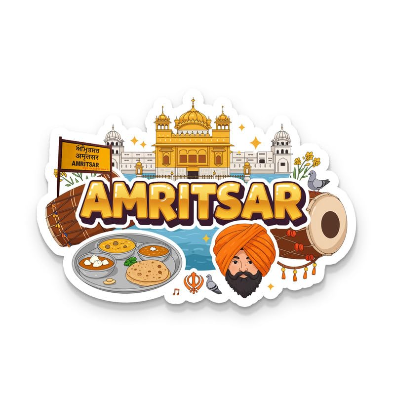 Image of Amritsar Fridge Magnets, Glossy Finish, Stylish Magnet for Fridge, Wardrobe & Metal Surfaces