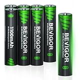 BEVIGOR Rechargeable AAA Batteries, 1100 mAh High Capacity, LSD Low Self Discharge Technology, 1.2V NiMH AAA Batteries Rechargeable, Long-Lasting Triple A Batteries, 8 Count