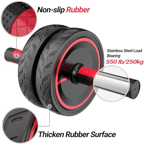 Readaeer Ab Roller Wheel with Knee Pad Abdominal Exercise for Home Gym Fitness Equipment - Image 3
