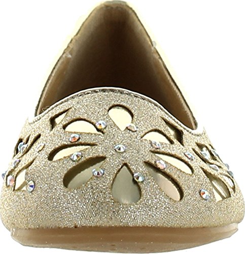 Girls Ba0036 Dress Shoes with Perforation and Rhinestones3