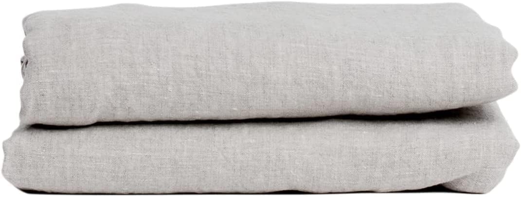 My Linen Home Bettlaken aus 100% Stonewashed Leinen Natur, 200x260cm I Hypoallergen, Temperaturregulierend, Atmungsaktiv I Sanft, weich selbst zur empfindlichsten Haut I Für alle Jahreszeiten geeignet