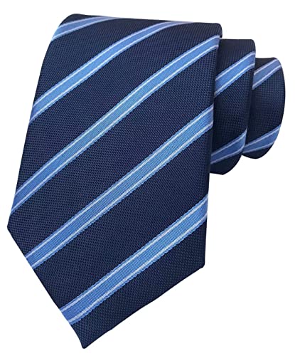 Image of Elfeves Men's Modern Striped Patterned Formal Ties College Daily Woven Neckties