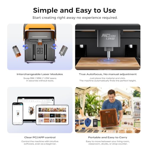 Image of Creality A1C 5W Laser Engraver, Mini Desktop Laser Cutter for Beginners