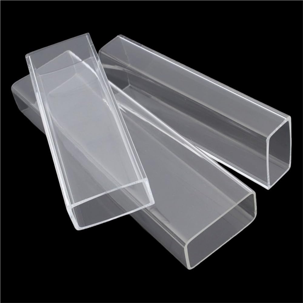 Tube acrylique carré, tube creux en plastique rigide, tube PMMA transparent for matériaux de construction, 1 pièce(240X50X50X3MM)
