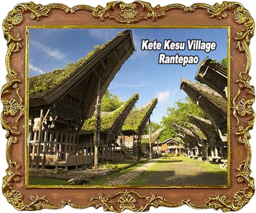 Kete Kesu Village Rantepao Indonésie Voyage Souvenir Frigo Aimant Ville Attractions Réfrigérateur Aimants