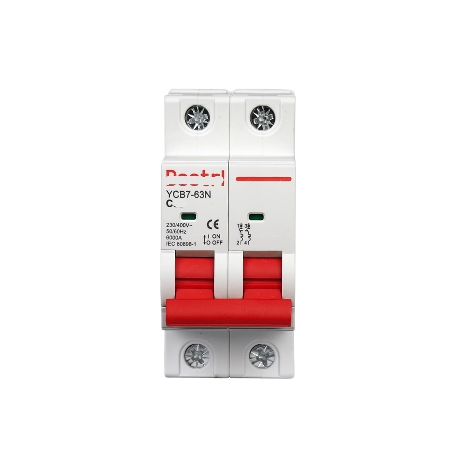 Protege tus equipos contra sobrecargas usando el interruptor automático YCB7-63N 2P 63A Curva C