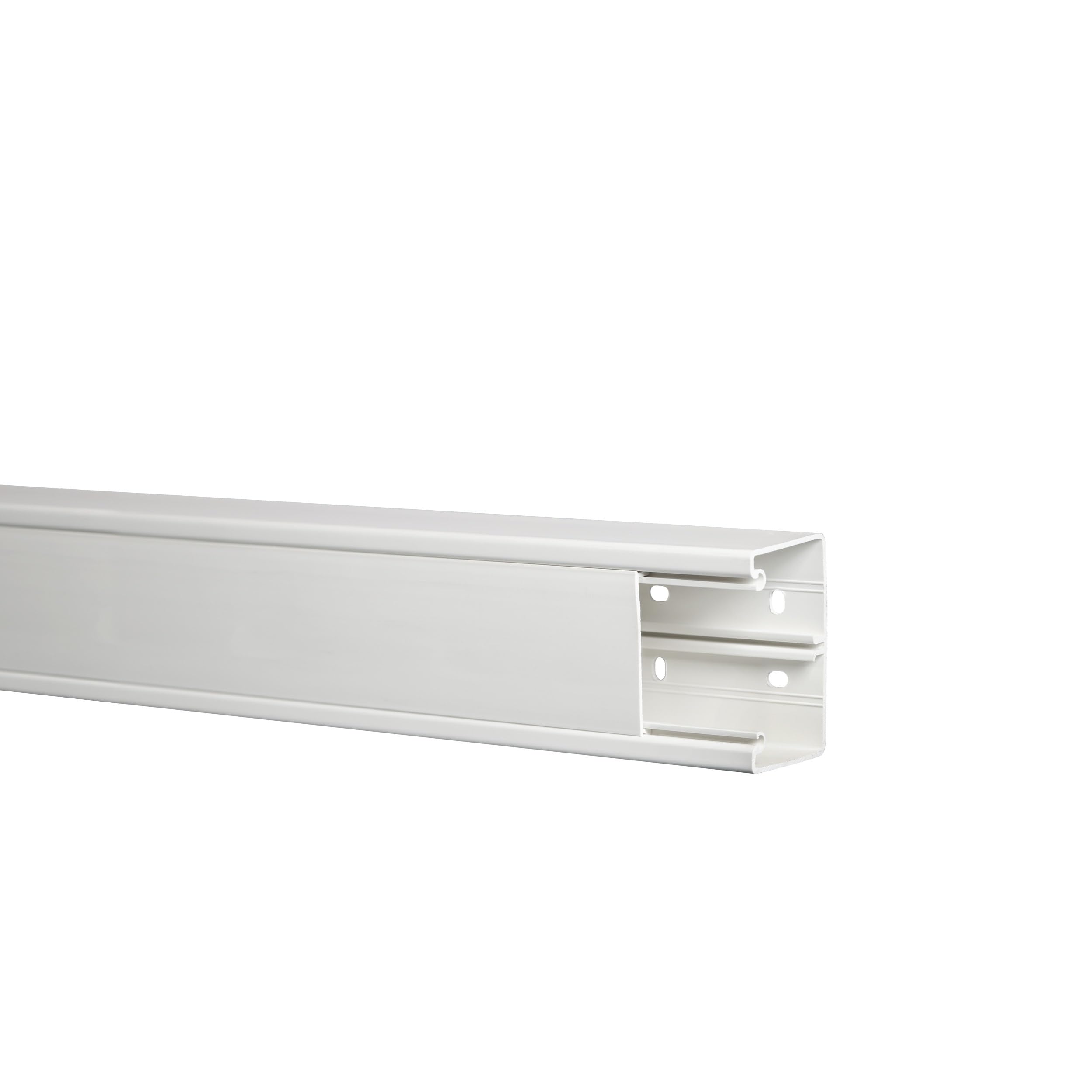 KOMIB Brüstungskanal/Kabelkanal/Elektro Schacht Brüstungskanal (2 x 2M = 4m - 80 x 50 mm, Reinweiß (RAL 9010))