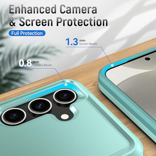 Warsia for Samsung Galaxy S25 Case with HD Screen Protector, Dual Layer Military Grade Drop Tested, Heavy Duty Rugged Shockproof Non-Slip Outdoor Protective Cover, Green by Warsia - Image 4
