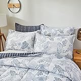Lemfux Decorative Palm Leaf Print Pillowcases Set Queen Size, Tropical Style Plant Pattern Pillow Ca