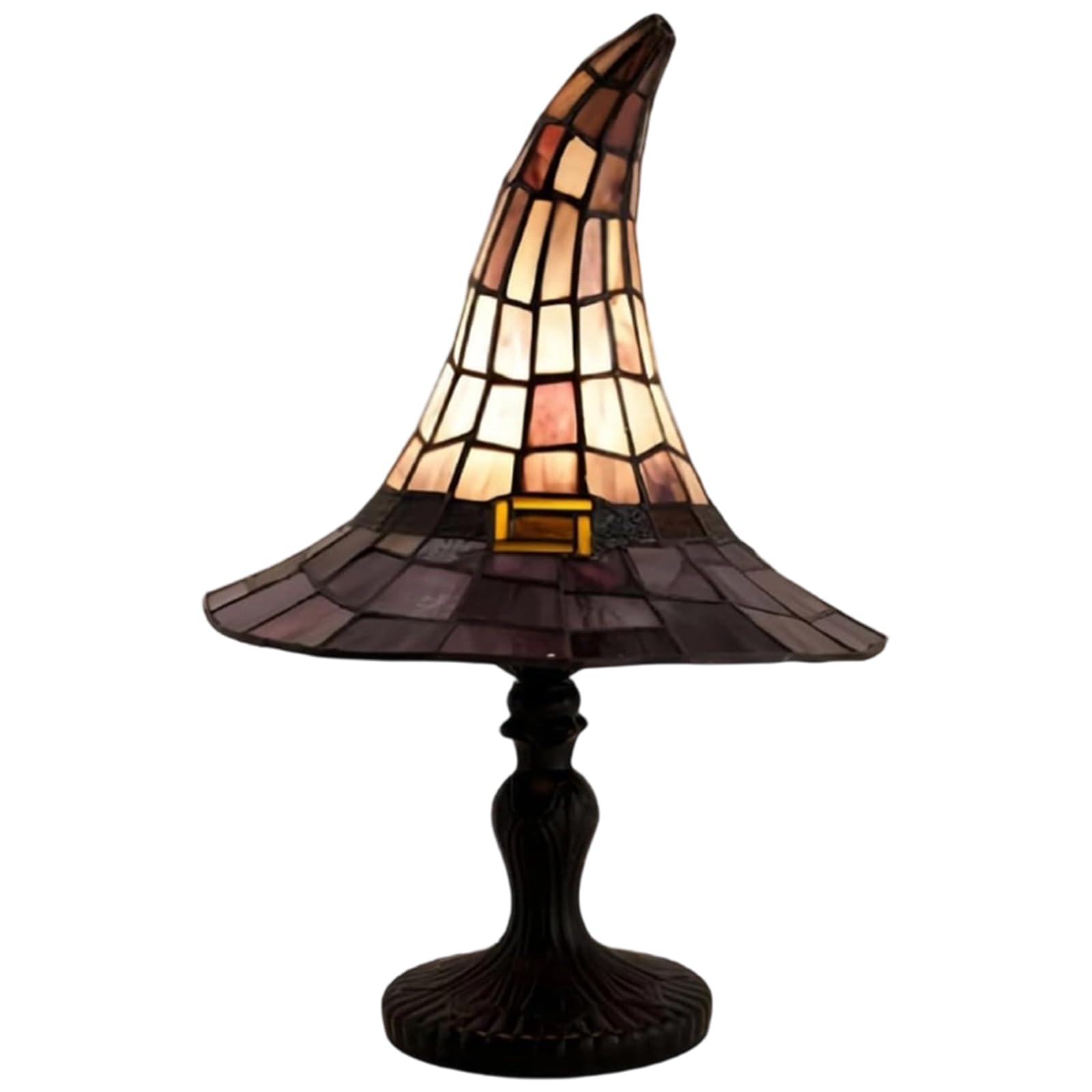 Resin Stained Glass Witch Hat Lamp USB Powered Gothic Wizard Hats Night
