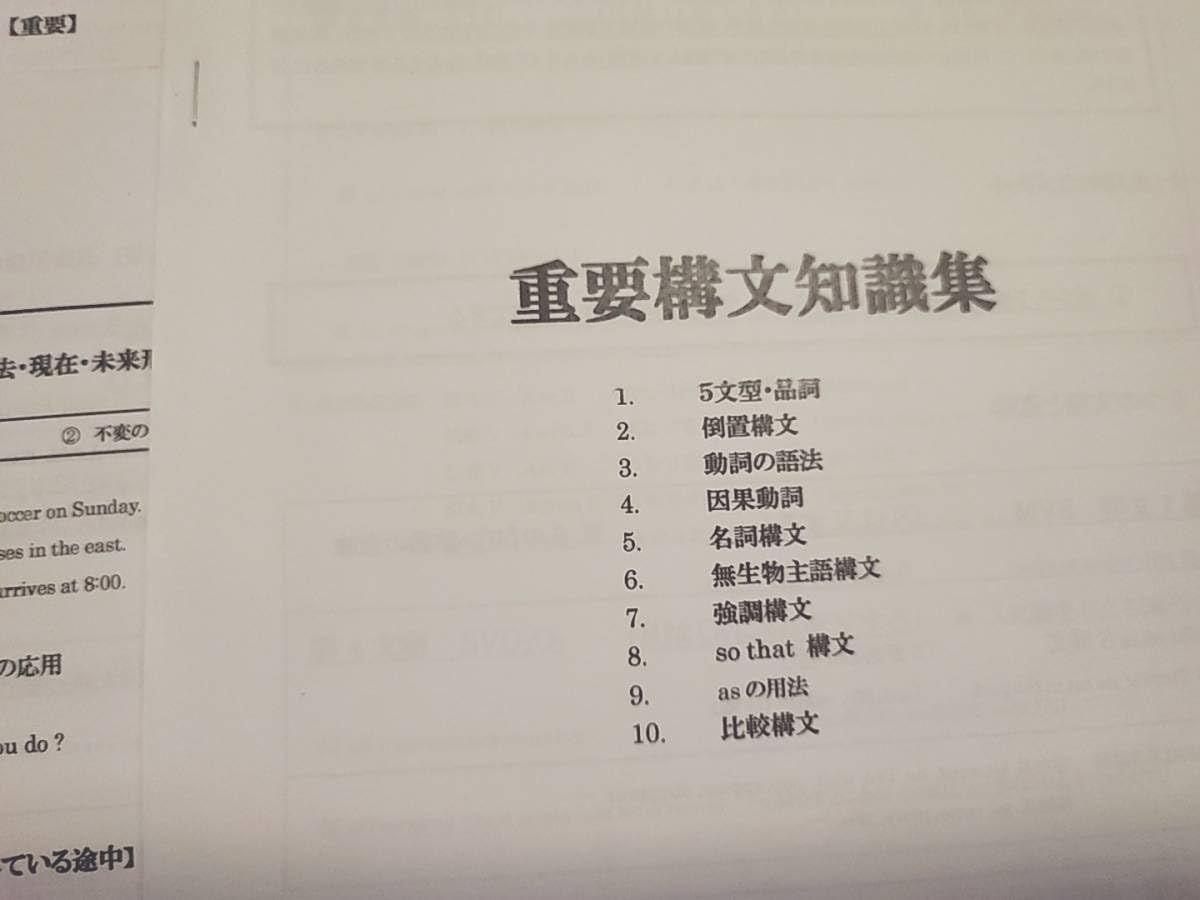 河合塾の英語上位クラス限定の英文解釈長文読解語法一覧集フルセット　駿台　鉄緑会 Amazon.co.jp: 駿台 22年 竹原裕之先生 英語 重要構文知識集