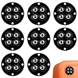 Guyode 8 Stück Möbelrollen Klein 360°-Drehung Mini Möbelrollen Selbstklebende Ausführung Kugelrollen für Möbel Mit 4 Stahlkugeln für Kleinmöbel Küchenutensilien Regale Waren (Schwarz)