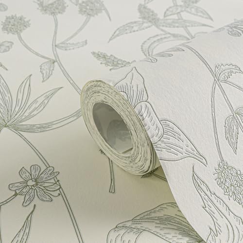 Livingwalls Jette 5 | 373635 | Carta Da Parati In Tessuto Non Tessuto Effetto Floreale, 0,53 M X 10,05 M | Verde - 2