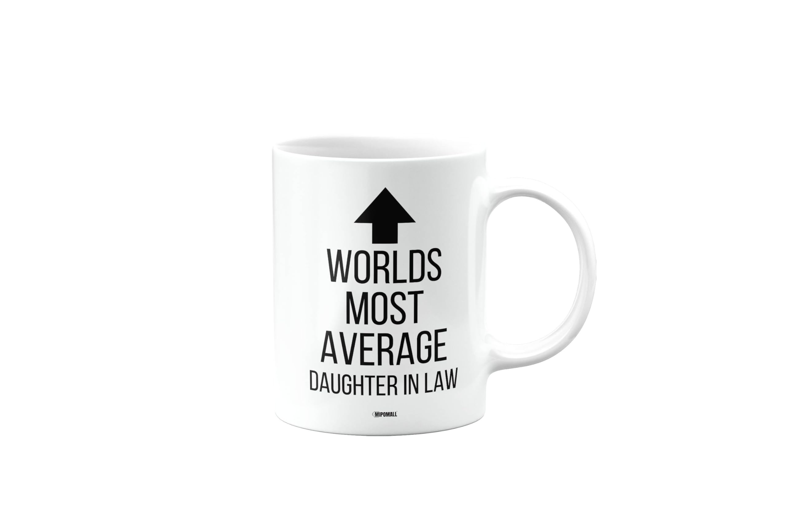 MIPOMALL Worlds Most Average Daughter in Law Mug, Funny, Joke, Silly, Gag, Birthday Gifts for Men or Women, Secret Santa, Presents for Christmas, Cup, mm-CA_259_60