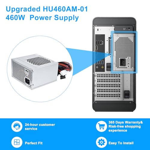 HU460AM-01 WC1T4 D460AM-03 460W HU460AD-01 D460AM-01 WY7XX compatibile con Dell XPS 8930 8920 8910 8900 8700 8300 Alien-Ware Aurora R5 DPS- 4 60DB-15 AC460AD-00 AC460AM-01 PSU - Alimentatore - Immagine 5