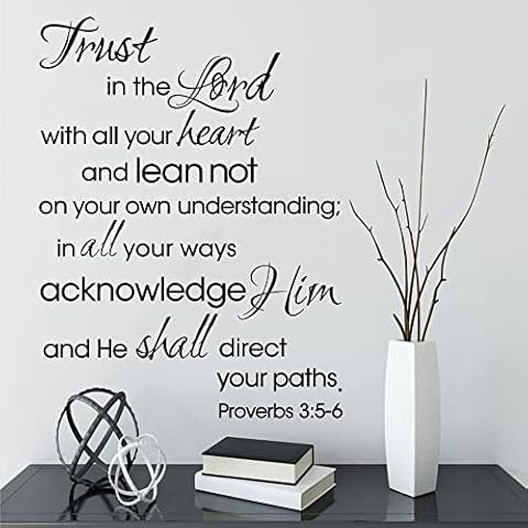 Runtoo Extra Large Trust in the Lord Wall Decal Cover