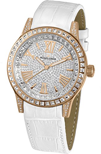 Jacques Lemans Porto Reloj de Pulsera para mujeres Con cristales de Swarovski