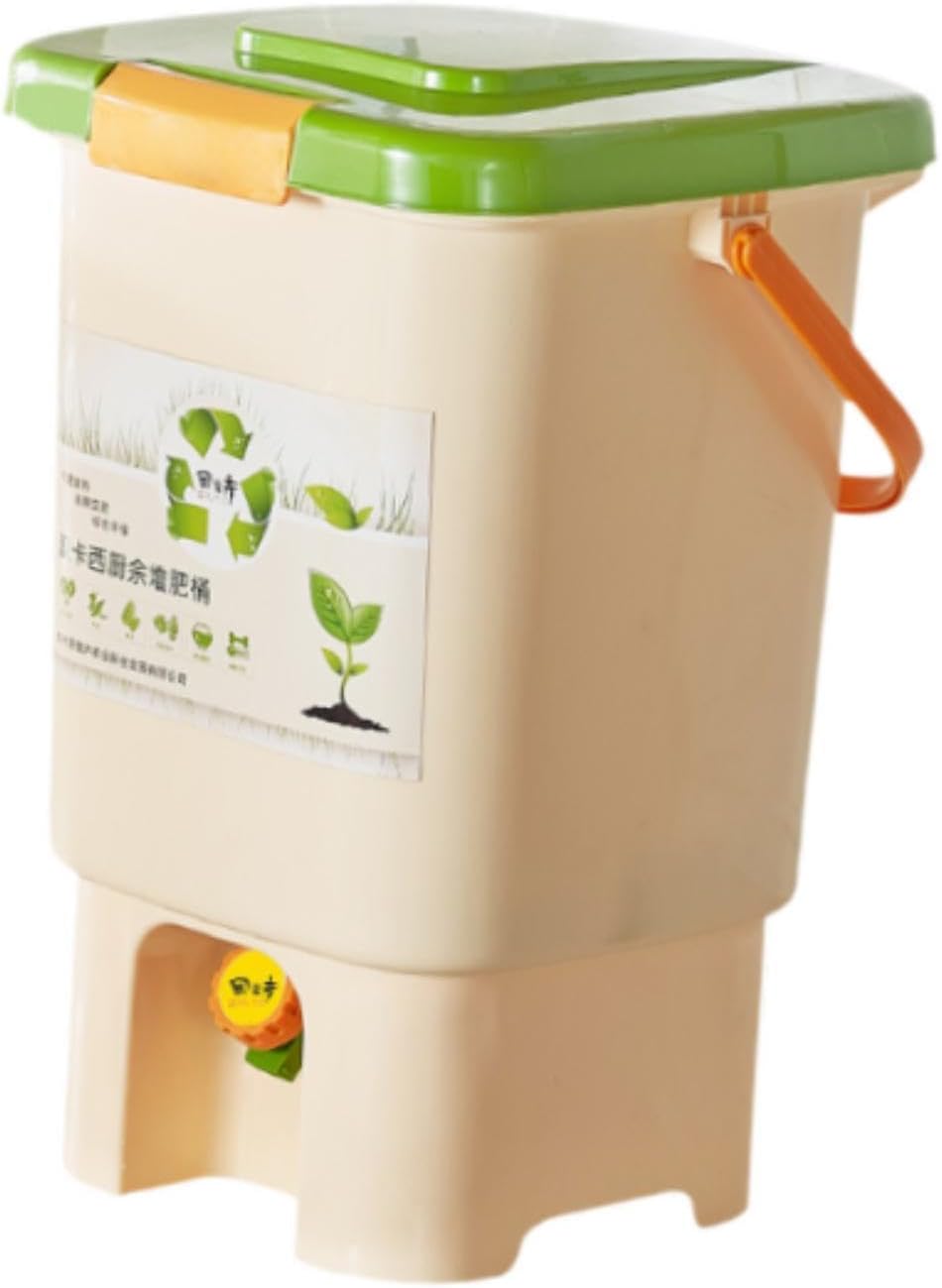 Countertop Compost Bin Fermentation Tank Large Capacity with Lid Composting Bucket Accessories for Backyard Garden,Kitchen, M