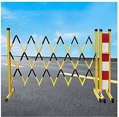 JYBNBBE Telescopic Traffic Fence Folding Portable Scissor Gate,Barricade gateExpandable Mobile Barricade, Expandable Parking Barrier, Folding Safety Barrier Road Fence, Crowd Con,Yellow Black-1.2x5m