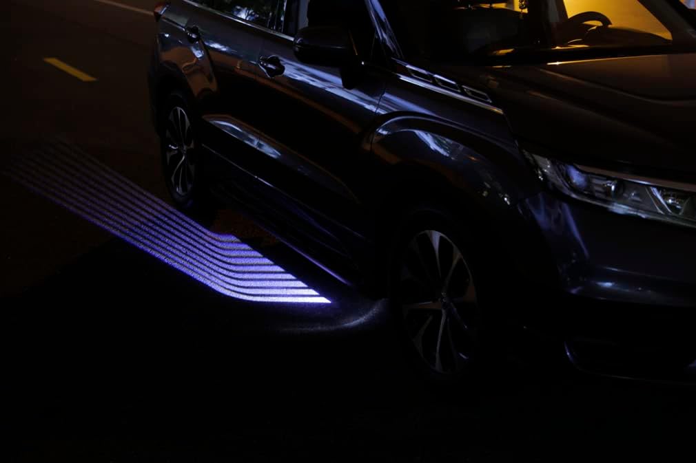 2PCS Truck Running Boards Bar Pedals Side Step Bars with LED Lights Fits for Toyota Harrier Venza 2013-2019, Wind
