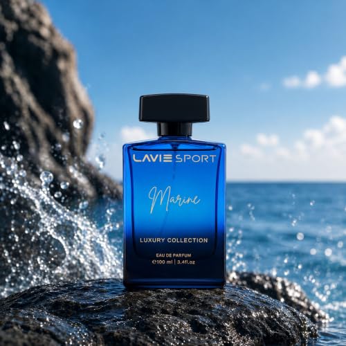 Image of Lavie Sport Marine | Long Lasting Perfume for Men | EDP 100ml | Lavender, Sandalwood, Mint, Jasmine, Musk, Amber, Oakmoss | Premium Unisex Fragrance