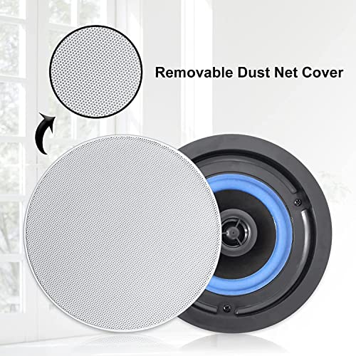 Herdio 320 Watts 2 Way Flush Mount Ceiling Speakers 4 Inches For Bathroom thumb #3