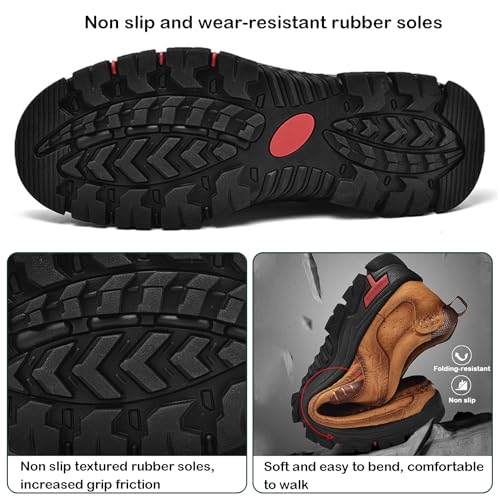 Men's Easy Slip On Loafers Wide Width Walking Shoes Lightweight Breathable Comfortable Casual Sneaker Waterproof Non Slip Hiking Shoes4