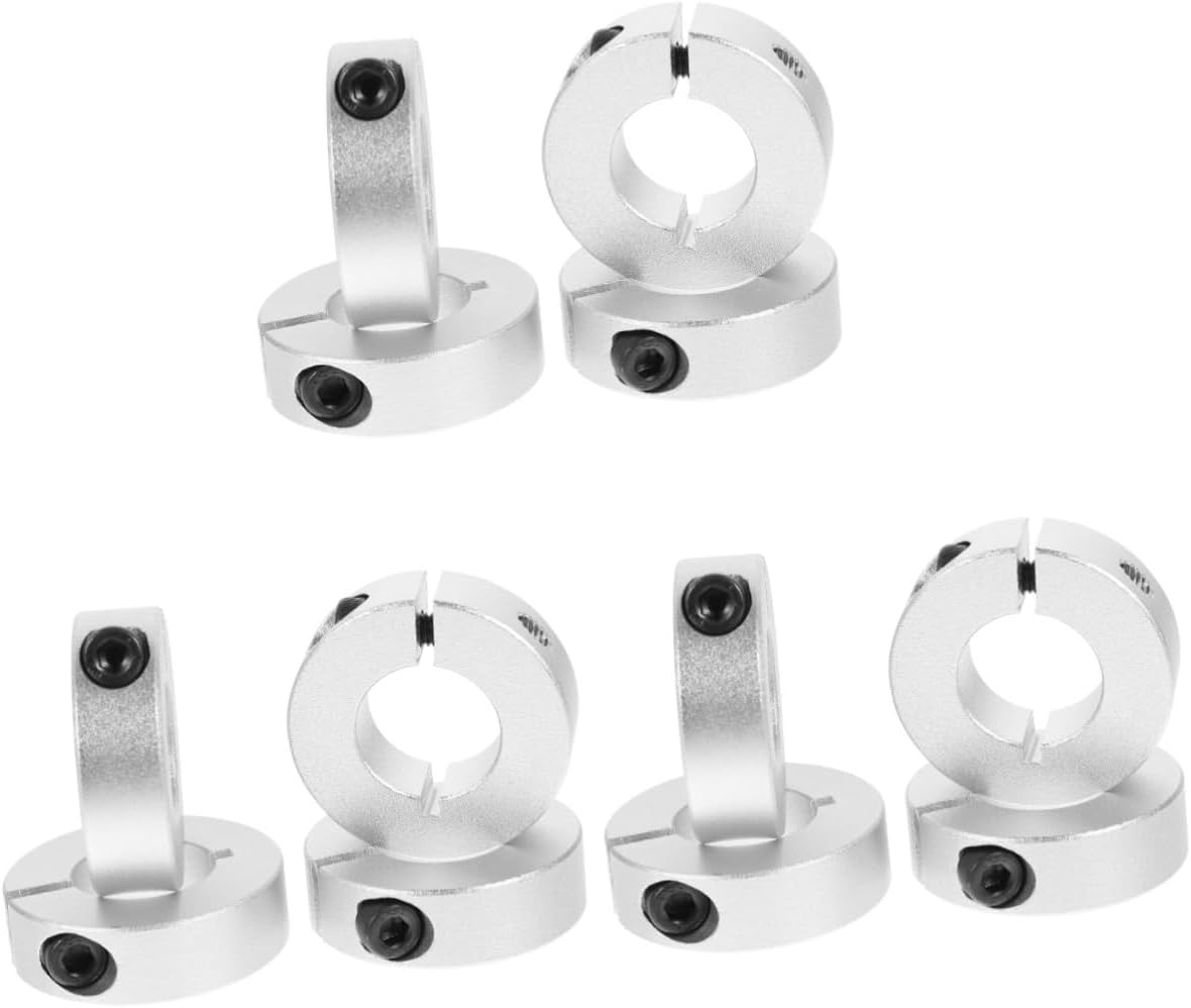 Cabilock 12pcs Shaft Collars Locking Collars Open Fixed Ring Cnc High Precision Suitable for Flexible Hard Shafts Craft Industry Wheel Axle Fixing