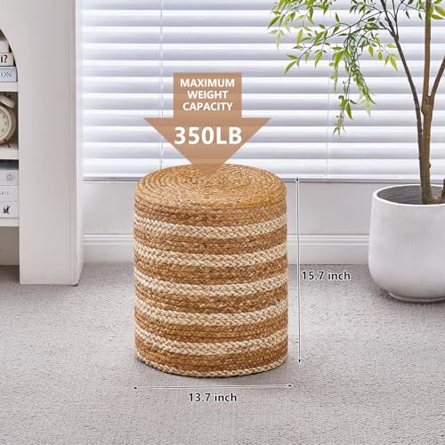 Wimarsbonottomannaturalseagrassfootreststoolhandweaveroundfootstoolpoufbohovanitystoolswithnonskidmatforlivingroombedroomhallway  Urban Country Home Decor Wimarsbon ottoman natural seagrass foot rest stool hand weave round foot stool pouf boho vanity stools with non skid mat for living room bedroom hallway  urban country home decor
