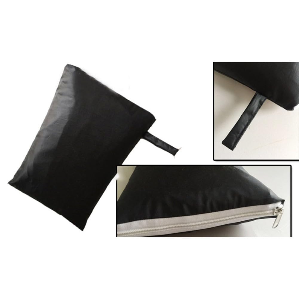 210D Oxford - Funda impermeable para cortacésped con cable resistente al viento, protección solar UV para cortacésped Toro Honda Craftsman Greenworks, negro, 184 x 52 x 80 cm