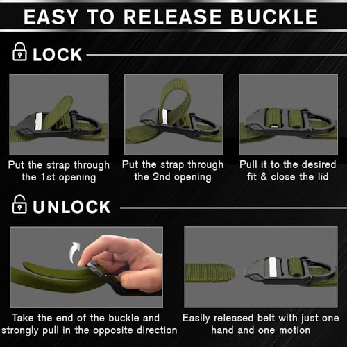 Image of TECEUM Tactical Belt - Heavy-Duty & Quick Release - Military, Work, Rigger, Duty & Utility Belt for Men