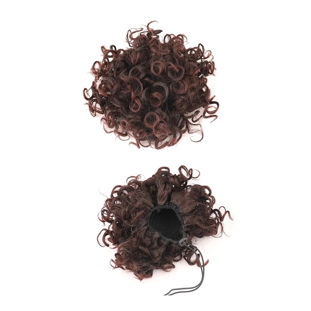 Fake hair Messy Bun Hair Piece for Women Elastic Drawstring Loose Wave Curly Hair Buns Synthetic Ponytail Hair Extensions for Daily Use Hair buns hair piece(Gray)