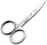 FEITA Mini Curved Eyebrow Scissors - Precision Stainless Steel Grooming Tool for Brows, Nose Hair, Nails, Lashes & Crafts