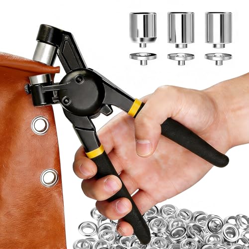 Kit di punzonatura per occhielli 6/10/12 con 600 diverse dimensioni