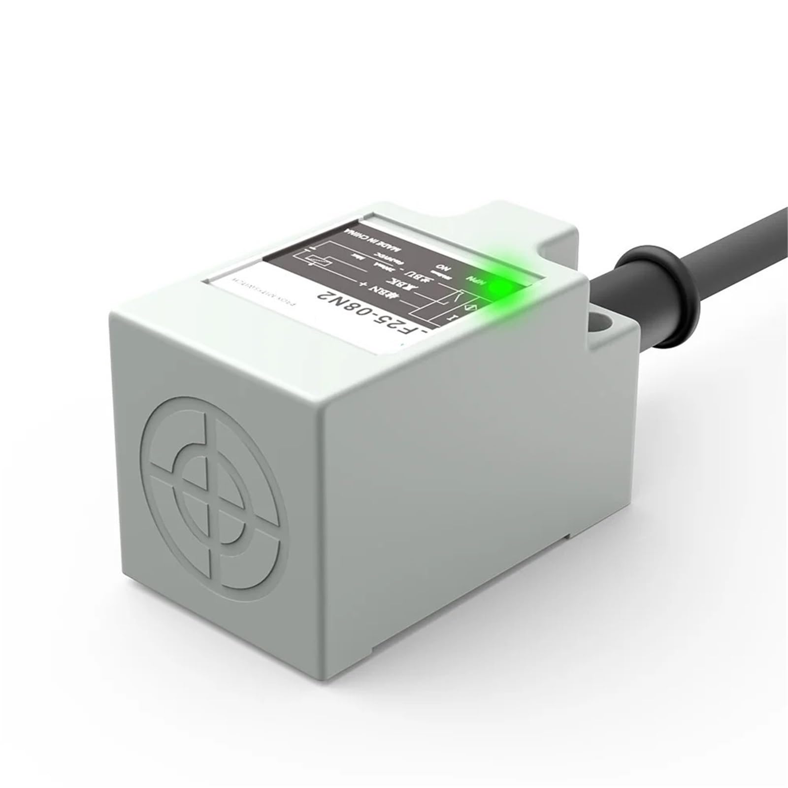 1 szt. TL-N5MC1 Indukcyjny czujnik zbliżeniowy NPN PNP 10-30VDC 3-przewodowy IP67 odległość wykrywania 5 mm kwadratowy metalowy przełącznik z kablem 2 m (ciemny khaki)