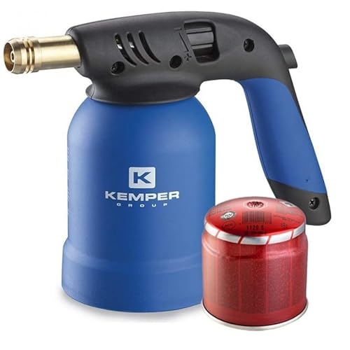 Lampada Per Saldare Tornado Accensione Piezo Con Cartucce Gas 190 Gr. Kit Pronto All'Uso (Saldatore + 1 Cartuccia)