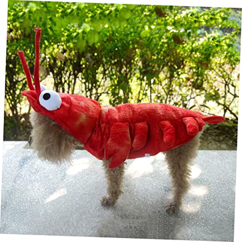 Disfraz de langosta para perros talla S color rojo miniatura 3