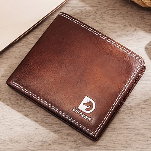 Image of Men Wallet Genuine Leather RFID Bifold Wallet