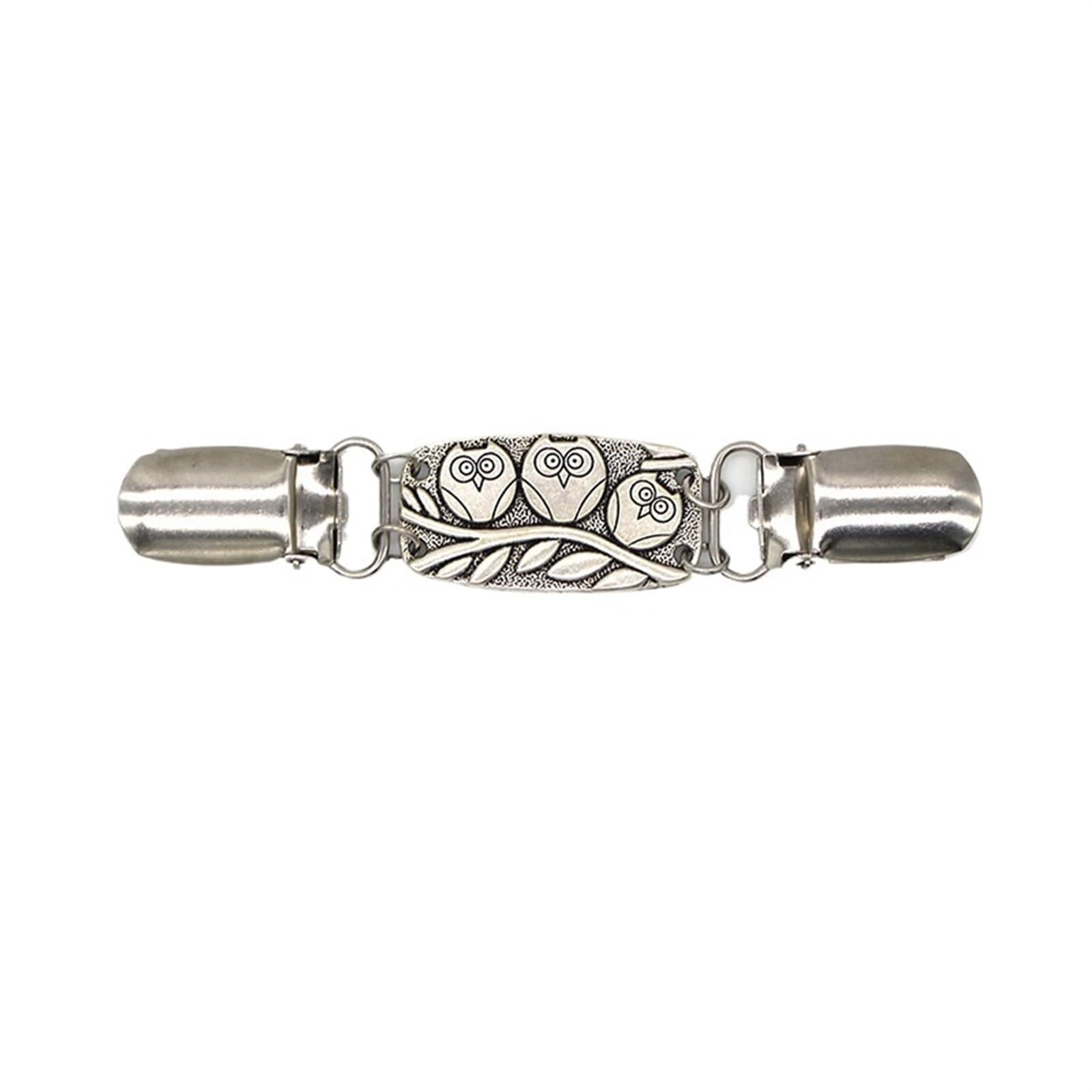 Post Box 3pcs Vintage Cardigan Sweater Clip Brooch Pin Crystal Rhinestone Buckle Scarf(N)