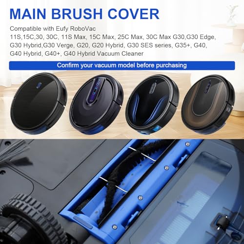 Image of Replacement Brush Guards Covers Back Cover for Eufy RoboVac 11S,15C,30, 30C, 11S Max, 15C Max, 25C Max, 30C Max G30,G30 Edge Vacuum Cleaner - Main Brush Holder Accessories Parts