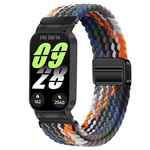 [PONATTENO] �����p�x���g For Xiaomi Band 9 Active�p�E�H�b�`�o���h �e�͐� �҂ݍ��݌����p�X�g���b�v ���C�z�����t�� �ȒP���t�� �j�����p (�f�j���J���[)