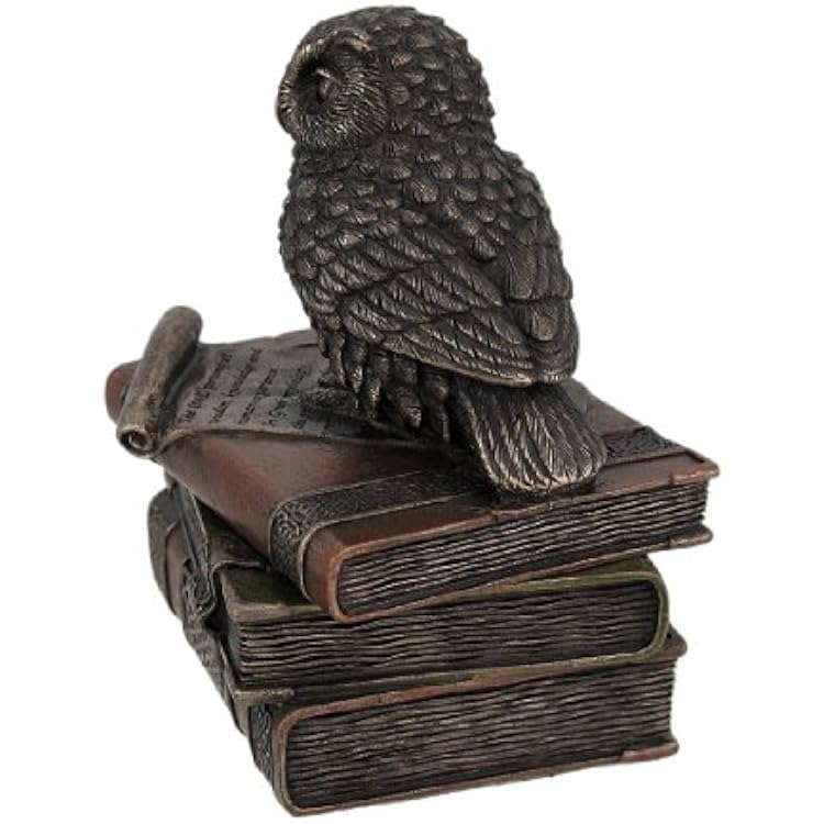 Veronese Design Bronzed Finish Wise Old Owl Trinket Box