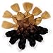 6 Pcs Ombre Braiding Hair Brown Ombre Braiding Hair Synthetic Hair Crochet Braids Fiber 100g Jumbo Braids 24inch Hair Extensions (Black to Dark brown to Brown#C14)