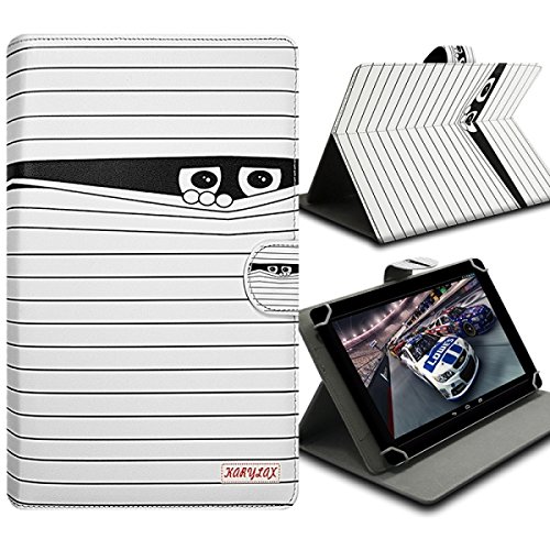 KARYLAX 'Seluxion – Funda universal M – Funda con tapa y soporte, diseño de rayas para TABLET...