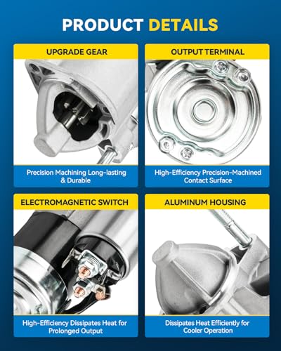 Image of PHILTOP Starter Replacement for Hyundai,2001-2006 Santa Fe 2.7L,2003-2006 Santa Fe 3.5L,1999-2001 Sonata 2.5L Automatic,for Kia 2004-2006 Amanti 1.2 KW OE# 17764N,3610037210,17764