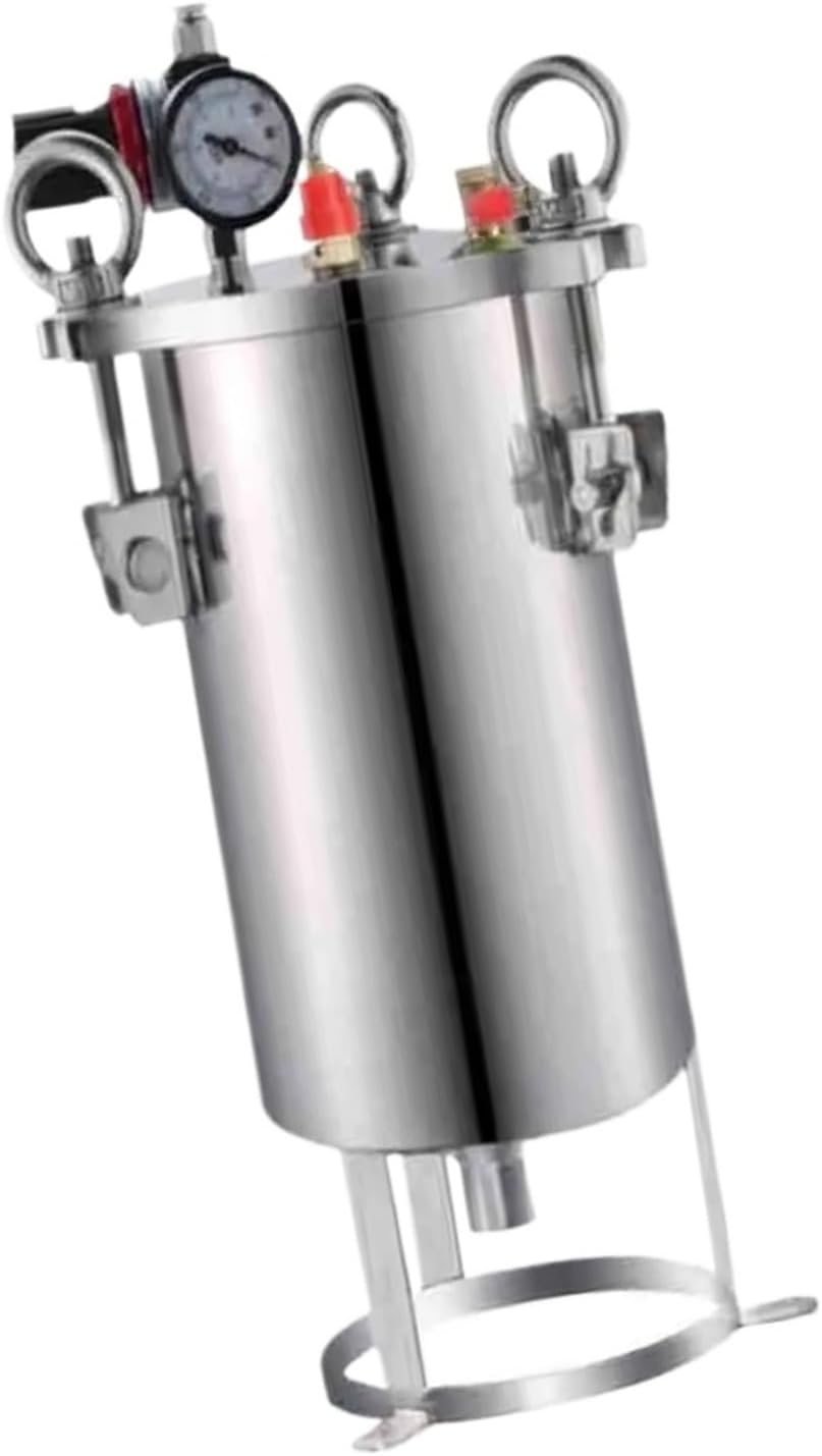 1L Cone Bottom/Arc Bottom Dispensing Pressure Tank, Stainless Steel Glue Storage Barrel(Arc bottom)